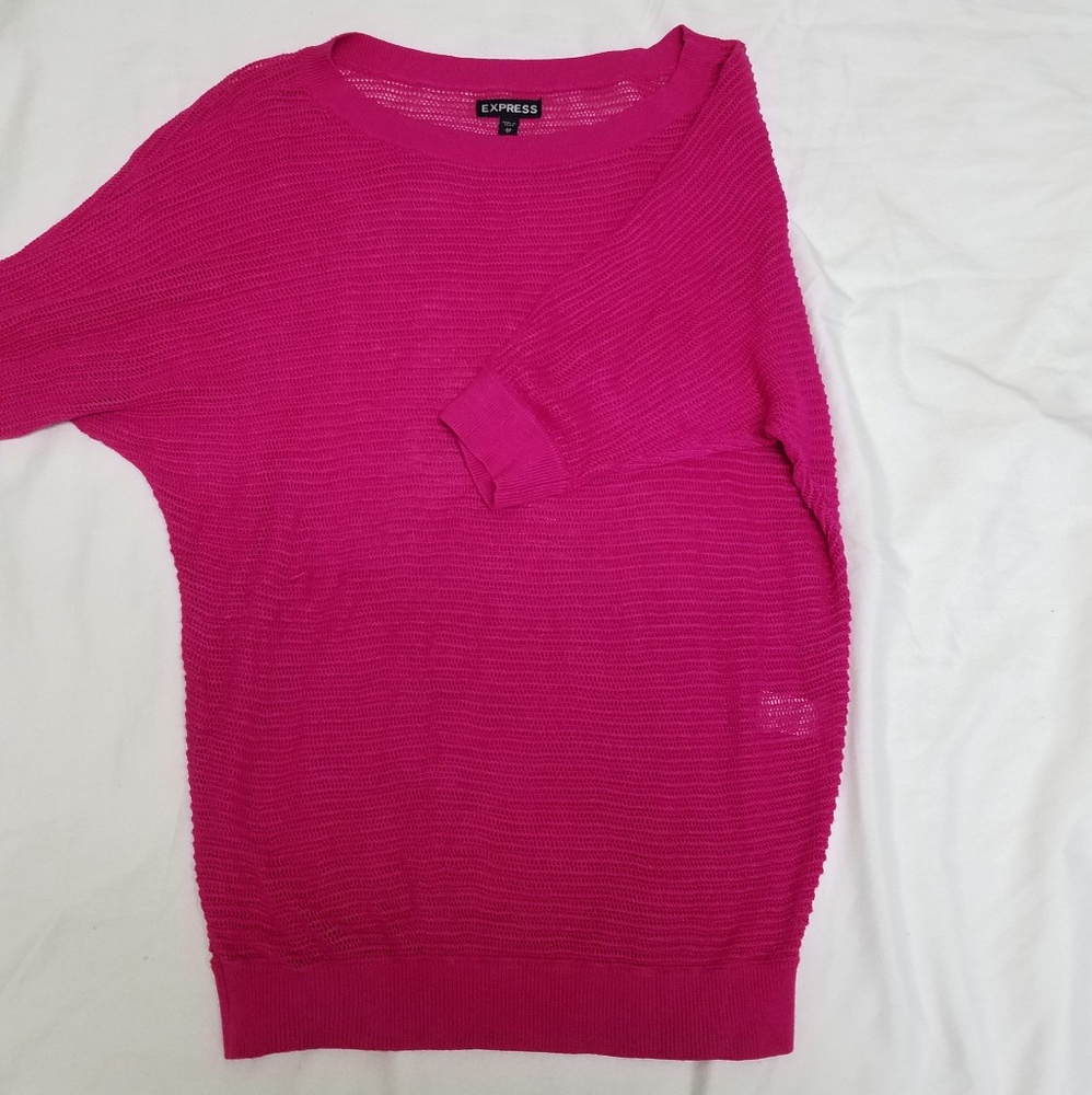 Express Pink Waffle sweater